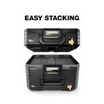 ToughBuilt StackTech 1 Drawer Tool Box, Heavy-Duty Portable Tools Chest, 50 lb Capacity - Stackable Toolbox Storage Organizer with 8 Dividers, Auto-Latching Drawers and Accessory Rails