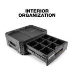 ToughBuilt StackTech 1 Drawer Tool Box, Heavy-Duty Portable Tools Chest, 50 lb Capacity - Stackable Toolbox Storage Organizer with 8 Dividers, Auto-Latching Drawers and Accessory Rails