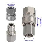 Tool Daily Pressure Washer Adapter Set, 3/8 Inch Quick Connect Kit, Female Fitting, Stainless Steel, 5000 PSI