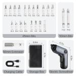 WORKPRO Electric Cordless Screwdriver with Offset Driving Shaft, 3.6V Automatic Rechargeable Screw Driver with 22PCS Bits, Battery Powered Automatic Screw Gun with LED Light & Carrying Case