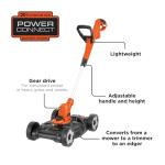 BLACK+DECKER 3-in-1 String Trimmer/Edger & Lawn Mower, 6.5-Amp, 12-Inch, Corded (MTE912)