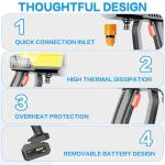 Cordless Pressure Washer, 990 PSI Portable Battery Power Washer with 6-in-1 Nozzle, 3.0Ah Battery, Electric Car Pressure Washer Handheld for Car Floor Fence Wall Cleaning