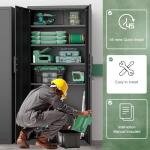 STEELIST Metal Garage Storage Cabinets, Lockable Tall Cabinet for Tools, 70.87" H Vertical File Cabinets with Doors and Shelves, Large Tool Cabinet for Basement, School, Black