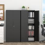 STEELIST Metal Garage Storage Cabinets, Lockable Tall Cabinet for Tools, 70.87" H Vertical File Cabinets with Doors and Shelves, Large Tool Cabinet for Basement, School, Black