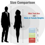 WORKPRO Mini Metal Tool Box with 2 Drawers and Top Storage, Small Tool Chest with PVC Liners and PP Feet Pads, Cold Rolled Steel Toolbox with Magnetic Tab - Pink Ribbon