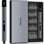 Mini Electric Screwdriver Set, Small Electric Precision Screwdriver with 5 Torque Levels, Max 0.75N.m, 500mAh Battery, 50-in-1 Cordless Power Screwdriver Kit for Laptop, Phone & Electronics Repair