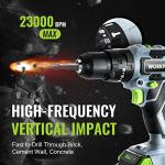 WORKPRO 20V 3-in-1 Cordless Drill Set with 102 PCS Acessories, Electric Screwdriver/Impact Drill Driver/Power Drill and Bits, Cordless Drill with Battery and Charger, 1/2" Chuck, Built-in LED