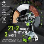 WORKPRO 20V 3-in-1 Cordless Drill Set with 102 PCS Acessories, Electric Screwdriver/Impact Drill Driver/Power Drill and Bits, Cordless Drill with Battery and Charger, 1/2" Chuck, Built-in LED