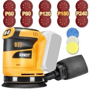 KUWZTY Random Orbit Sander for DEWALT 20v Battery, 5-Inch Variable Speed Orbital Hand Sander with Dust Collector for Sanding and Polishing (Tool Only,No Battery)