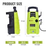 RunInMist Electric Pressure Washer, 1800PSI 1.6GPM Portable Power Washer with 20FT Hose & 35FT Power Cord, Two Nozzles, 0.4L Soap Bottle for Car Driveways Patio Garden