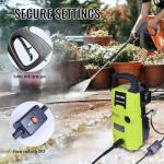 RunInMist Electric Pressure Washer, 1800PSI 1.6GPM Portable Power Washer with 20FT Hose & 35FT Power Cord, Two Nozzles, 0.4L Soap Bottle for Car Driveways Patio Garden