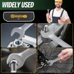 8-Piece Ratcheting Combination Wrench Set, Matte Silver Finish, SAE 5/16-3/4 in, 72-Tooth Ratchet Gears, 5° Swing Arc, Anti-Slip Tooth Design, Cr-V Steel, Full Chrome Plated, Foldable Storage Pouch