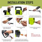 RunInMist Electric Pressure Washer, 1800PSI 1.6GPM Portable Power Washer with 20FT Hose & 35FT Power Cord, Two Nozzles, 0.4L Soap Bottle for Car Driveways Patio Garden