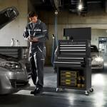 On Shine 8 Drawer Rolling Tool Chest, Large Capacity Rolling Tool Box with Wheels, Locking Mechanical Tool Chest, Portable Tool Box with Sliding Drawers for Garage Workshop and Tool Room (Black)