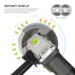 GALAX PRO Electric Angle Grinder,Equipped with 4.0 Amps Motor with 750W Max Output Power,4-1/2 inch Corded Angle Grinder 12000RPM with Cutting & Grinding Wheels,Flap Disc and Auxiliary Handle