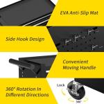 On Shine 8 Drawer Rolling Tool Chest, Large Capacity Rolling Tool Box with Wheels, Locking Mechanical Tool Chest, Portable Tool Box with Sliding Drawers for Garage Workshop and Tool Room (Black)