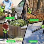 Leaf Blower Cordless - 650CFM Brushless Motor Leaf Blower with 6-Speed Control & Ergonomic Handle - Includes 2 x 5.0Ah Batteries & Fast Charger - Blowers for Lawn Care, Yard, Patio, Leaves, Snow, Dust