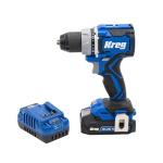 Kreg 20V Ionic Drive 1/2" Compact Drill, 20V Blue Ion Charger & 2Ah Battery Pack - Professional Cordless Drill with Compact Design - For Woodworking & Everyday DIY Applications - KPTBDR050A