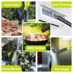 Leaf Blower Cordless with 2X 4.0Ah Batteries and Charger, 60Mins Lasting 150MPH Lightweight Cordless Blower, Small Electric Leaf Blowers for Lawn Care, Patio, Yard, Leaves, Grass and Snow