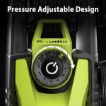 4000 Max Adjustable PSI Pressure Washer, 2 Max GPM Power Washer with 33 FT Hose Reel, Steel Wand, 500ml Foam Cannon, 4-Nozzle Set, Electric Pressure Washer for Cars, Fences, Patios