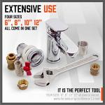 HORUSDY 4-Piece Adjustable Wrench Set, CR-V Steel, Adjustable Wrenches Set(6-inch, 8-inch, 10-inch, 12-inch)