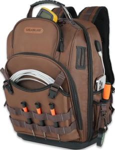 WELKINLAND-70Pockets HVAC Backpack, Heavy-Duty Electrician Tool Backpack, Hard Bottom Tool Bag Backpacks For Men, Waterproof Tool Backpacks Man Construction