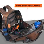 WELKINLAND-70Pockets HVAC Backpack, Heavy-Duty Electrician Tool Backpack, Hard Bottom Tool Bag Backpacks For Men, Waterproof Tool Backpacks Man Construction