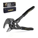 toolant 7-Inch Black Gold Adjustable Plier Wrench, CR-V Steel Smooth Parallel Jaws with Pouch – Suitable for Nuts, Pipes, Plumbing, Auto & Repairs, Suitable Gift for DIYers