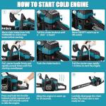 58CC Gas Chainsaw 20 Inch Chain Saw with 2-Cycle Engine,Petrol Handheld Quick Start Technology Gas Powered Chainsaw For Forest, Garden and Farm Tree & Wood Cutting