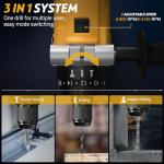 SundpeyPRO 21V Cordless Hammer Drill - 1060In·lbs Brushless Drill Set with 2 x 4.0Ah Battery - 20+3 Torque Battery Drills 2150RPM Power Drills 1/2" Chuck Electric Drill for Drilling Wood Bricks Metal