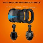 Aolamegs Hearing Protection Noise Cancelling Ear Muffs for Hard Hat Accessories SNR 30dB NRR 25dB Ear Protection Earmuff Mount For Slotted Helmets Construction Adult