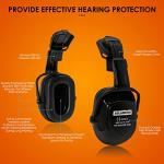 Aolamegs Hearing Protection Noise Cancelling Ear Muffs for Hard Hat Accessories SNR 30dB NRR 25dB Ear Protection Earmuff Mount For Slotted Helmets Construction Adult