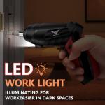 JENABOM Electric Screwdriver Cordless Rechargeable Small Power Drill Set 3.6V Li-ion 3.5Nm Max Torque Electric Rotatable with LED Light Screwdriver,14Pcs