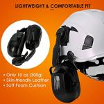 Aolamegs Hearing Protection Noise Cancelling Ear Muffs for Hard Hat Accessories SNR 30dB NRR 25dB Ear Protection Earmuff Mount For Slotted Helmets Construction Adult