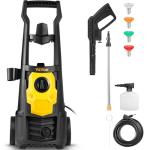VEVOR Electric Power Washer, 2000 PSI, Max 1.65 GPM Pressure Washer w/ 30 ft Hose & Reel, 5 Quick Connect Nozzles, Foam Cannon, Portable to Clean Patios, Cars, Fences, Driveways, ETL Listed
