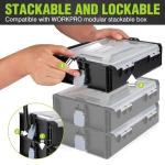 WORKPRO Power Drill Set with Stackable Tool Box, 8V Cordless Drill Driver and Bit Set, 2.0Ah Electric Cordless Screwdriver Kit with 3/8" Keyless Chuck, For Home Repair, DIY