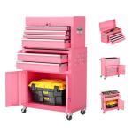 Omelaza 8-Drawer Heavy-Duty Tool Chest with Lock, Mobile Tool Cabinet Cart on Wheels, High-Capacity Mechanic Tool Storage Organizer for Garage Workshop​