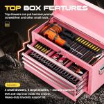 Omelaza 8-Drawer Heavy-Duty Tool Chest with Lock, Mobile Tool Cabinet Cart on Wheels, High-Capacity Mechanic Tool Storage Organizer for Garage Workshop​