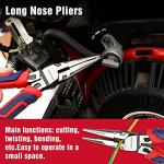 WORKPRO 4-Piece Pliers Set - Premium CR-V Construction Tool Set Including Long Nose, Diagonal Cutting, Groove Joint and Slip Joint Pliers - Red