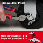 WORKPRO 4-Piece Pliers Set - Premium CR-V Construction Tool Set Including Long Nose, Diagonal Cutting, Groove Joint and Slip Joint Pliers - Red