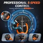 MAKELIFT Drywall Sander with Vacuum Dust Collector,1050W 7.33A Popcorn Ceiling Removal Tool,LED Light,5 Variable Speed 1000-2100RPM,Foldable & Extendable Handle,12 Sanding Discs