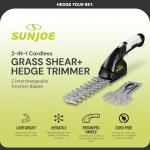 Sun Joe 2-in-1 Cordless Grass Shear & Hedge Trimmer