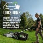 EGO POWER+ Electric Lawn Mower, Self-Propelled Cordless with Select Cut and Touch Drive, Includes 56V 7.5Ah Battery and Rapid Charger – LM2135SP
