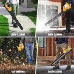 Ultra Lightweight Cordless Leaf Blower Compatible with Dewalt 20V MAX XR Battery (No Battery) - 400 CFM/130 MPH Electric Leaf Blowers for Deck, Patio, Driveway,Yard,Garage Cleaning (Tool Only)