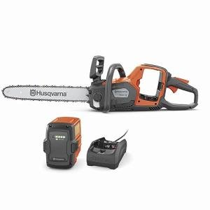 Husqvarna Power Axe 350i Cordless Electric Chainsaw, 18 Inch Chainsaw with Brushless Motor and Quiet Superior Cutting Power, 40V Lithium-Ion 7.5 Ah Battery and Charger Included. 970601202