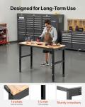 VEVOR Adjustable Workbench with Hardwood Top 2000 lbs
