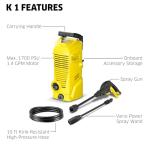 Kärcher Pressure Washer K 1, Vario Power Spray Wand - for Cars, Bikes, Deck, Driveways, Siding, Patios, max. 2000 PSI 1.45 max. GPM