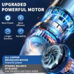 Leaf Blower Cordless, Powerful Handheld Electric Blower with 2×21V Batteries, Lightweight Leaf Blower for Lawn Care, Patio, Leaves, Snow & Dust Removal (Leaf Blower Cordless)