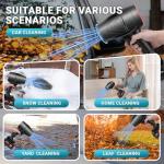 Leaf Blower Cordless, Powerful Handheld Electric Blower with 2×21V Batteries, Lightweight Leaf Blower for Lawn Care, Patio, Leaves, Snow & Dust Removal (Leaf Blower Cordless)