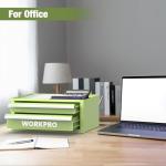 WORKPRO 12.5" Mini Tool Box with 2 Drawers & 1 Open Top Storage, Small Metal Tool Chest with PVC Liners & PP Feet Pads, Cold Rolled Steel Toolbox with Drawer Liners & Magnetic Tabs